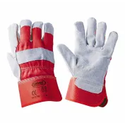 10 Paia - Guanti da Lavoro in Pelle Crosta Logica 12TOP