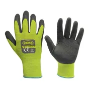 12 Paia - Guanti da lavoro Spalmati in Lattice Alta Visibilità Logica ROADHV/2