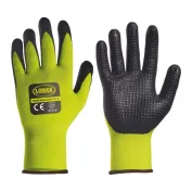 12 Paia - Guanti da lavoro Alta Visibilità Spalmati in Nitrile Logica TECNOMAGIC/HV