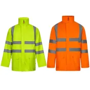 Parka da Lavoro Alta Visibilità 4 in 1 Multitasche Impermeabile Velilla 306007