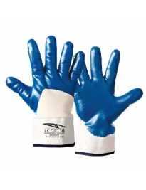 12 Pezzi - Guanti da Lavoro in Cotone Jersey Spalmati in Nitrile NBR Technosafe GHN1351BL