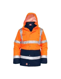 Parka da Lavoro Alta Visiblità Bicolore 3 in 1 Multitasche Impermeabile Technosafe Gundar ALGBOR01