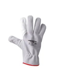 12 Pezzi - Guanti da Lavoro in Pelle Fiore Technosafe GFC1002WH