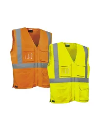 Fuori tutto - Gilet da Lavoro Multitasche Alta Visibilità Cofra Seki V295-0-00 taglia S colore giallo