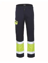 Fuori tutto - Pantalone da Lavoro Alta Visibilità Multitasche Rossini TPS A00151 Taglia 5XL colore giallo blu