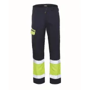 Fuori tutto - Pantalone da Lavoro Alta Visibilità Multitasche Rossini TPS A00151 Taglia 4XL colore giallo blu