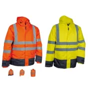 Fuori tutto - Parka da Lavoro Alta Visibilità Cofra Telsen V419-0-02 taglia 3XL Colore Arancione Navy