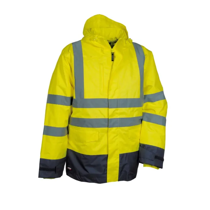 Fuori tutto - Parka da Lavoro Alta Visibilità Cofra Telsen V419-0-02 taglia 3XL Colore Arancione Navy