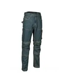 Fuori tutto - Jeans da Lavoro Stretch Elasticizzati Multitasche Cofra Dùsseldorf  V191-0-00 Taglia 48 Colore Blu