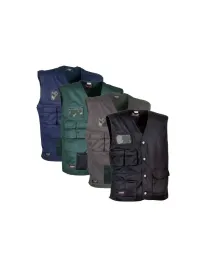 Fuori tutto - Gilet da Lavoro Multitasche Cofra Monastir 100% Cotone V285-0-02 Taglia 4XL colore Nero