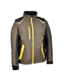 Fuori tutto - Giacca da Lavoro Softshell Elasticizzata Cofra Selters V643-0-02 taglia 50 Colore Nero Nero Giallo Fluo