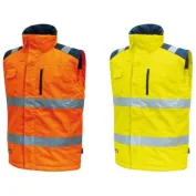 Fuori tutto - Gilet Imbottito da Lavoro Multitasche Alta Visibilità U-Power Prime HL159YF taglia L Orange fluo