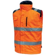 Fuori tutto - Gilet Imbottito da Lavoro Multitasche Alta Visibilità U-Power Prime HL159YF taglia L Orange fluo