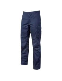 Fuori tutto - Pantaloni da Lavoro Stretch Elasticizzati Multitasche U-Power Ocean EY123WB taglia S Westlake blu