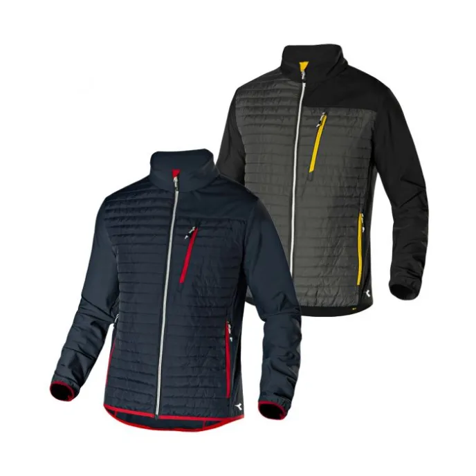 Fuori tutto - Giacca da lavoro Diadora Hybrid Sweat-Jacket Color Block 702.179458 nero/giallo taglia L