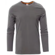 Fuori Tutto - T-shirt Girocollo a Manica Lunga in Cotone Pineta - Payper AY 7500 grigio smoke taglia M