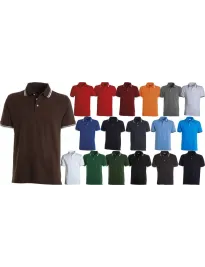 Fuori tutto - Polo da lavoro in cotone con Rinforzi e Cuciture Stretch Skipper - Payper AY 7438 colore navy bianco taglia M