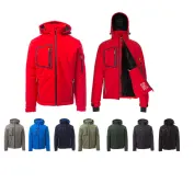 Fuori tutto - Giubbotto da Lavoro Softshell Stretch Multitasche Payper Stream Pad AY 7256 taglia 5XL nero/nero