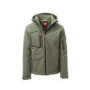 Fuori tutto - Giubbotto da Lavoro Softshell Stretch Multitasche Payper Stream Pad AY 7256 taglia 5XL nero/nero