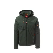 Fuori tutto - Giubbotto da Lavoro Softshell Stretch Multitasche Payper Stream Pad AY 7256 taglia 5XL nero/nero