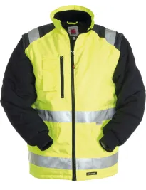 Fuori tutto - Giubbotto bicolore da lavoro Alta Visibilità Multitasche Payper Hiway colore arancio fluo navy taglia XL