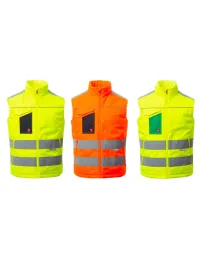 Fuori Tutto - Gilet Imbottito Unisex da lavoro Alta Visibilità Multitasche Payper Task AY 7272 giallo fluo/verde taglia XL