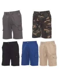 Fuori tutto - Bermuda da Lavoro Multitasche Estivi a Taglio Classico Rimini Summer - Payper colore nero taglia XL