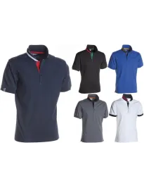 Fuori tutto - Polo Uomo Memphis Manica Corta con Nastro di Rinforzo Laterale - Payper AY 7414 Taglia M Colore Blu Navy Bianco