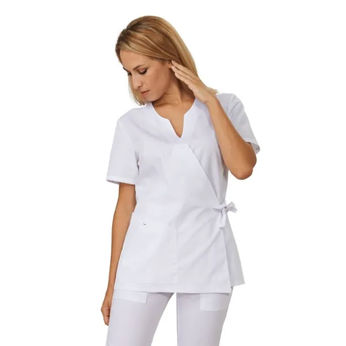 Fuori tutto - Casacca da donna Cassandra con laccio Beauty Siggi - 63CS1330/00-0001 Taglia M Colore Bianco