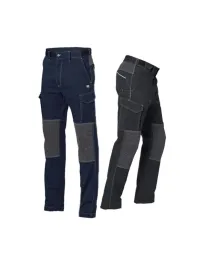 Fuori tutto - Pantaloni da Lavoro Multitasche Stretch Montreal Siggi Taglia XL Colore Blu