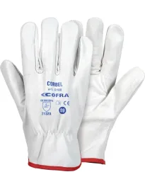 12 Paia - Guanti da Lavoro Cofra Corbel in Pelle G108-DD00