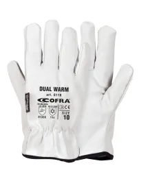12 Paia - Guanti da Lavoro Cofra Dual Warmin Pelle G110-DD00