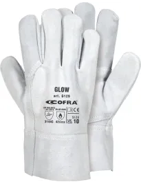 12 Paia - Guanti da Lavoro Cofra Glow in Pelle G108-DD00