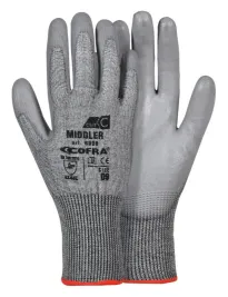 12 Paia - Guanti da Lavoro Stretch Cofra Middler in Poliuretano G096-D100