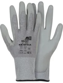 12 Paia - Guanti da Lavoro Cofra Silcut in Poliuretano G084-D100