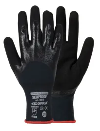 12 Paia - Guanti da Lavoro Stretch Cofra in Nitrile Skinproof G015-DD00