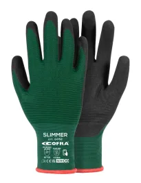 12 Paia - Guanti da Lavoro Stretch Cofra in Nitrile Slimmer G052-DD00