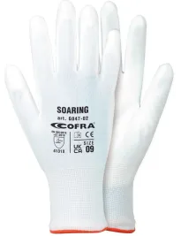 12 Paia - Guanti da Lavoro Cofra Soaring in Poliuretano G047-D102