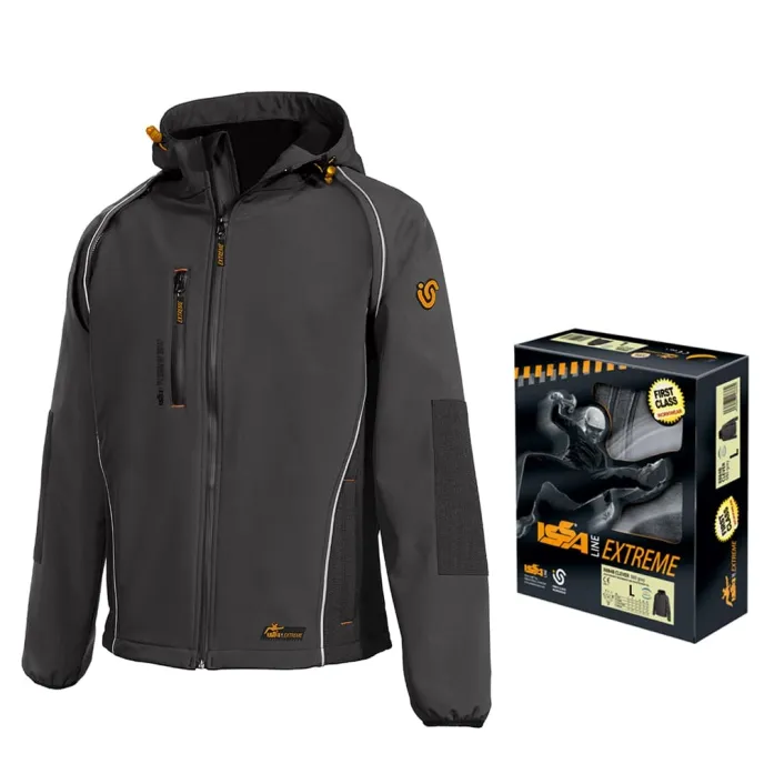 Fuori tutto - Giacca tecnica softshell 8884B Clever - ISSA LINE Taglia S Colore Nero