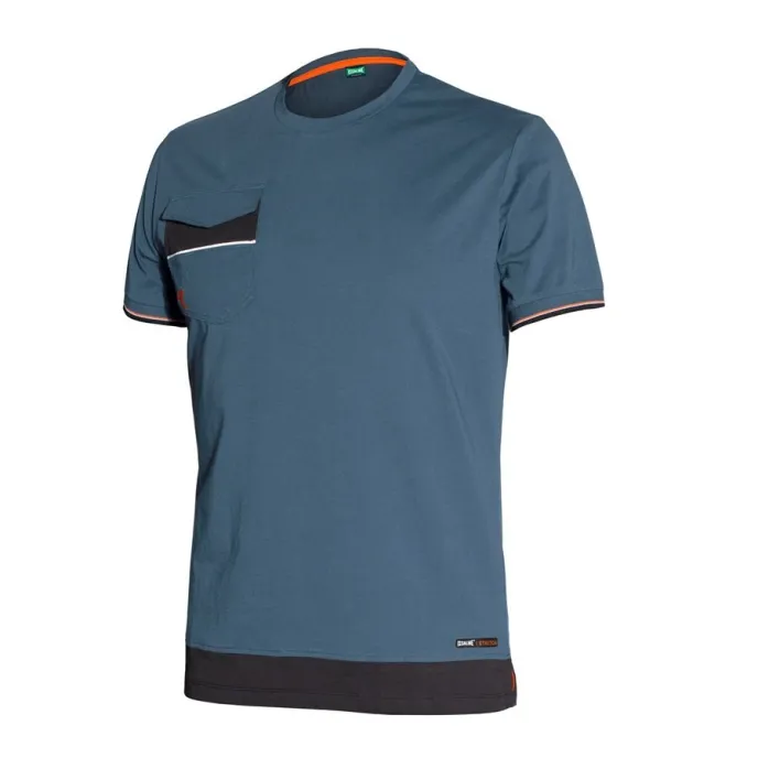 Fuori tutto - T-Shirt da lavoro 100% Cotone Stretch Issa Line Boom 8810B Taglia M Colore Avio