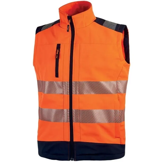 Fuori tutto - Gilet da Lavoro Softshell Stretch Elasticizzato Alta Visibilità U-Power Dany HL173YF Colore orange fluo Taglia 4XL