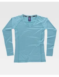 T-shirt da Lavoro Workteam Manica Lunga Donna Stretch B0069