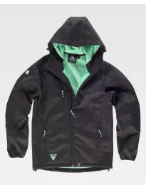 Giacca da Lavoro Workteam Workshell Cappuccio Uomo S9499