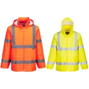 Giacca da Lavoro Alta Visibilità Impermeabile Multitasche con Cappuccio Portwest H440