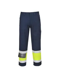 Pantaloni da Lavoro Alta Visibilità Impermeabile Ignifugo Multitasche Modaflame Portwest MV26
