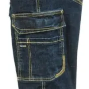 Fuori tutto - Bermuda Jeans da Lavoro Stretch Elasticizzati Multitasche Cofra Manacor V497-0-00 Taglia 44 Colore Blu