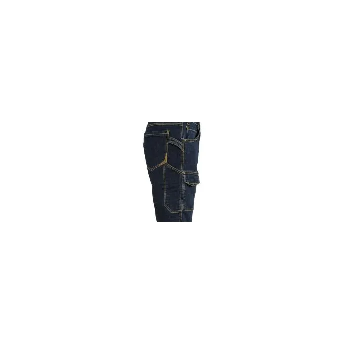 Fuori tutto - Bermuda Jeans da Lavoro Stretch Elasticizzati Multitasche Cofra Manacor V497-0-00 Taglia 44 Colore Blu