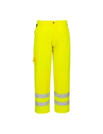 Pantaloni da Lavoro Alta Visibilità Impermeabile Multitasche Combat Portwest E046