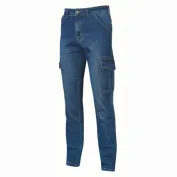 Fuori tutto - Jeans da Lavoro Elasticizzati Multitasche U-Power Tommy EX244 Taglia XL Colore Guado Jeans