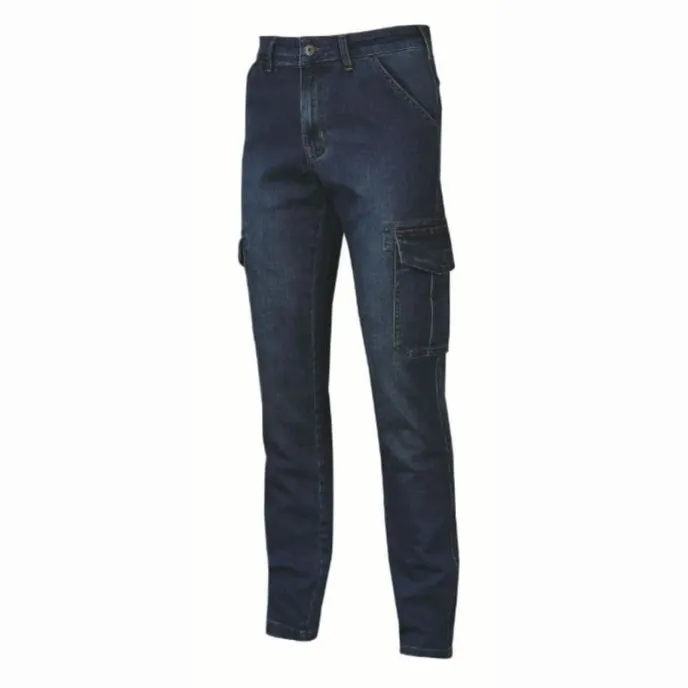 Fuori tutto - Jeans da Lavoro Elasticizzati Multitasche U-Power Tommy EX244 Taglia XL Colore Guado Jeans